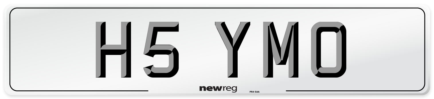 H5 YMO Number Plate from New Reg